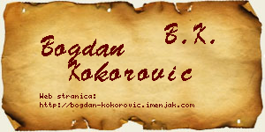 Bogdan Kokorović vizit kartica